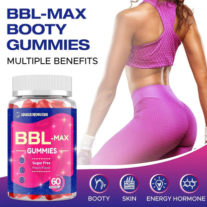 Jovariquethor Booty Gummies for Women - BBL Gummies with Multivitamins and Herbal Extracts - Peach Flavor - 60 Count - PrimeBioHealth - canada supplements