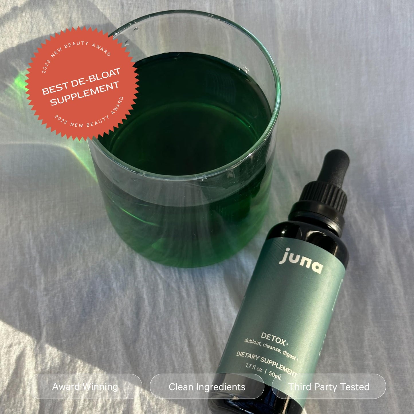 Juna Detox Chlorophyll Drops — Daily Wellness & Detox Support | Lemon Mint Spa Water Taste | Supports Cellular Health, Cleanse - PrimeBioHealth - canada supplements
