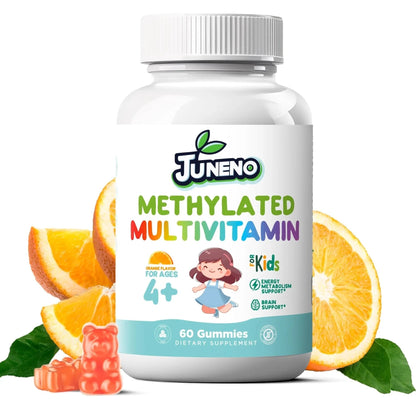 Juneno Methylated Multivitamin Gummies for Kids - MTHFR Support Supplement with B Complex 5-MTHF Folate (L-Methylfolate) - PrimeBioHealth - canada supplements