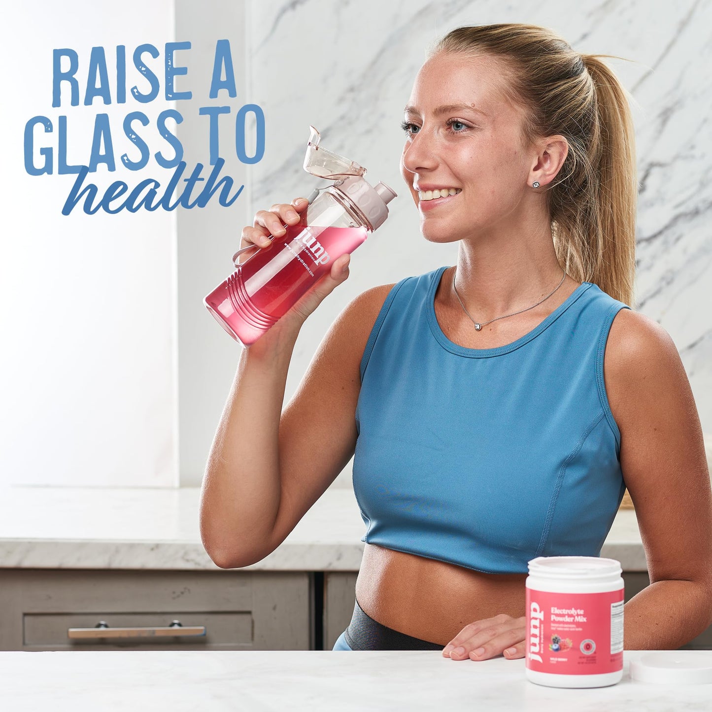 JUNP Electrolytes Powder No Sugar No Carbs – Berry Lemonade Keto Electrolyte Drink Mix - Potassium & Salt Hydration Powder Electrolytes - Zero Calorie Sugar Free Electrolyte Powder, 90 Servings - PrimeBioHealth - canada supplements
