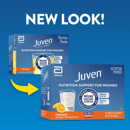 Juven Therapeutic Nutrition Drink Powder Including Collagen Peptides, Amino Acids, and HMB for Wound Healing Support, Orange, 30 Packets - PrimeBioHealth - canada supplements
