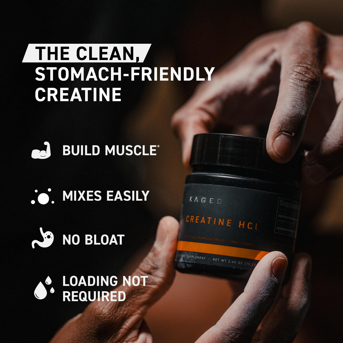 Kaged Creatine HCl Powder | 7X Concentrated vs Mono | Muscle Building & Recovery | High Absorption | No Bloating | Creatine for Men & Women - PrimeBioHealth - canada supplements