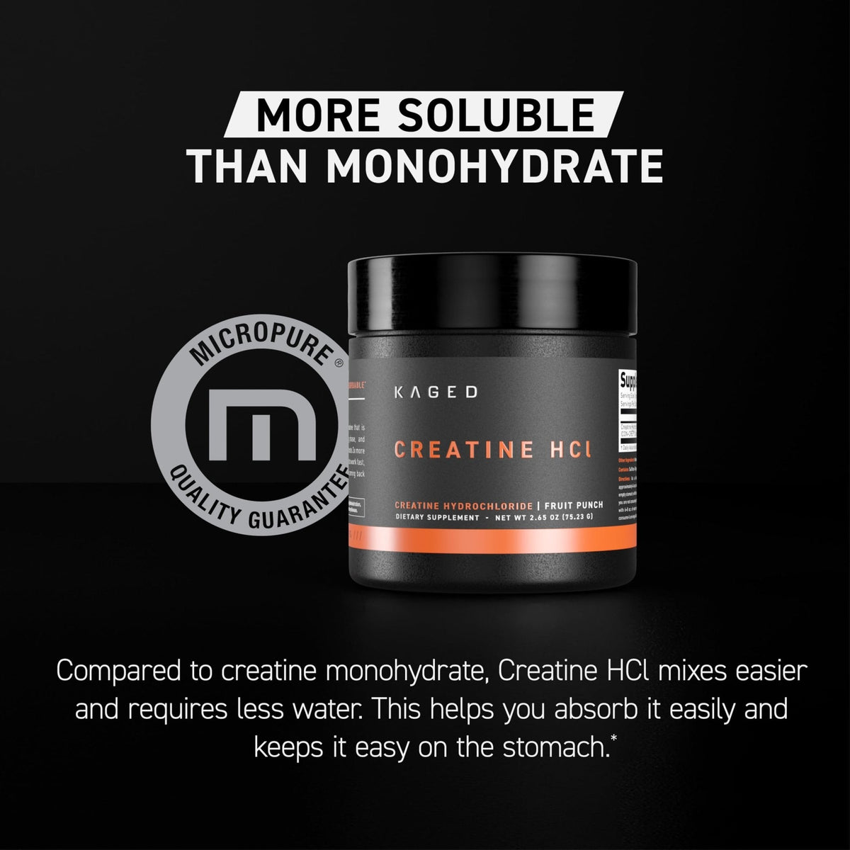 Kaged Creatine HCl Powder | 7X Concentrated vs Mono | Muscle Building & Recovery | High Absorption | No Bloating | Creatine for Men & Women - PrimeBioHealth - canada supplements
