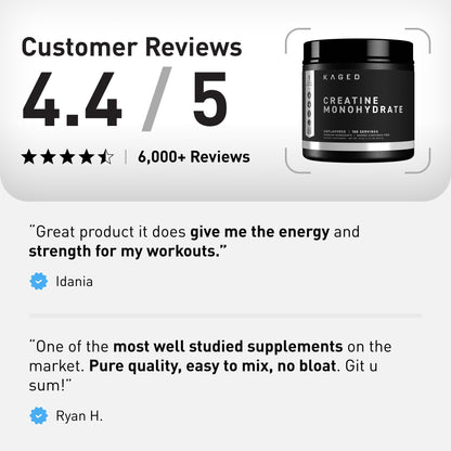 Kaged Creatine Monohydrate Micronized Powder | Unflavored | Muscle Building & Recovery | 5000 mg Per Serving | Vegan, Gluten Free, Easily Digestible - PrimeBioHealth - canada supplements