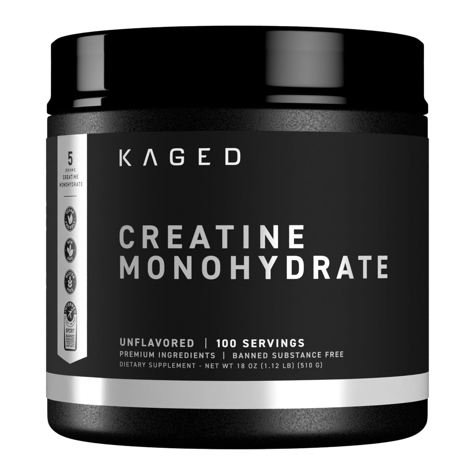 Kaged Creatine Monohydrate Micronized Powder | Unflavored | Muscle Building & Recovery | 5000 mg Per Serving | Vegan, Gluten Free, Easily Digestible - PrimeBioHealth - canada supplements