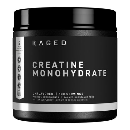 Kaged Creatine Monohydrate Micronized Powder | Unflavored | Muscle Building & Recovery | 5000 mg Per Serving | Vegan, Gluten Free, Easily Digestible - PrimeBioHealth - canada supplements
