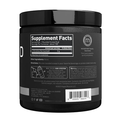 Kaged L-Citrulline Powder | Unflavored | Enhanced Pumps | Improve Muscle Vascularity | Nitric Oxide Booster | Supplements for Men & Women | 100 Servings - PrimeBioHealth - canada supplements