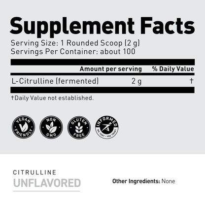 Kaged L-Citrulline Powder | Unflavored | Enhanced Pumps | Improve Muscle Vascularity | Nitric Oxide Booster | Supplements for Men & Women | 100 Servings - PrimeBioHealth - canada supplements