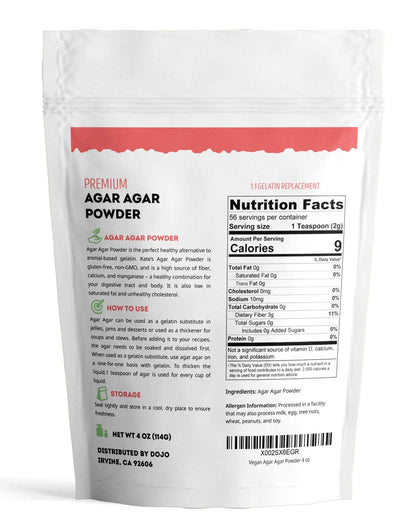 Kate Naturals Agar Agar Powder for Cooking & Petri Dishes. Vegan Gelatin Substitute Powder Unflavored for Gelatin Sheets - PrimeBioHealth - canada supplements