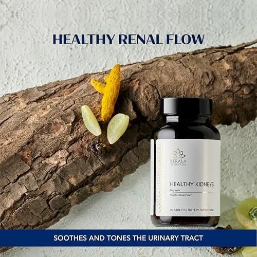 Kerala Ayurveda Healthy Kidney Herbal Tablets | Support Normal Kidney Function and Health | Kidney and Bladder Support | Urinary System Support - 90 Count - PrimeBioHealth - canada supplements