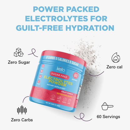 Keto Vitals Keto Electrolytes Powder | Keto-Friendly Electrolytes with Potassium, Magnesium, Sodium, Calcium | Electrolytes Sugar Free | Supplement Energy Drink Mix - PrimeBioHealth - canada supplements