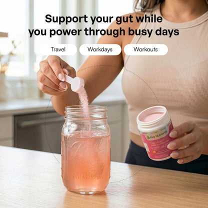 KEY NUTRIENTS Gut Health Hydration – Passionfruit Lemonade, Fiber Supplement with 3g Prebiotic Fiber & Akkermansia Probiotics for Women and Men - PrimeBioHealth - canada supplements