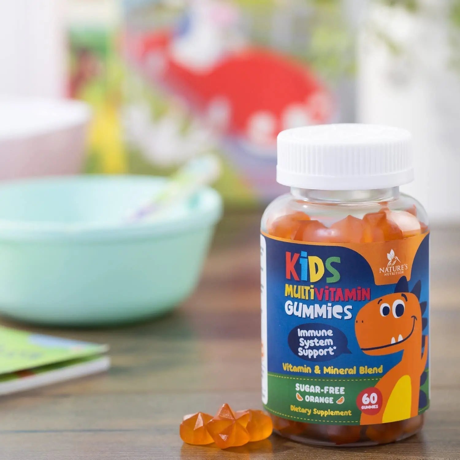 Kids Multivitamin Gummies - Improved Sugar-Free Formula - 100% Daily Folate, Kids Vitamins with Essential Vitamins A, C, D3, E, B6, B12 - PrimeBioHealth - canada supplements