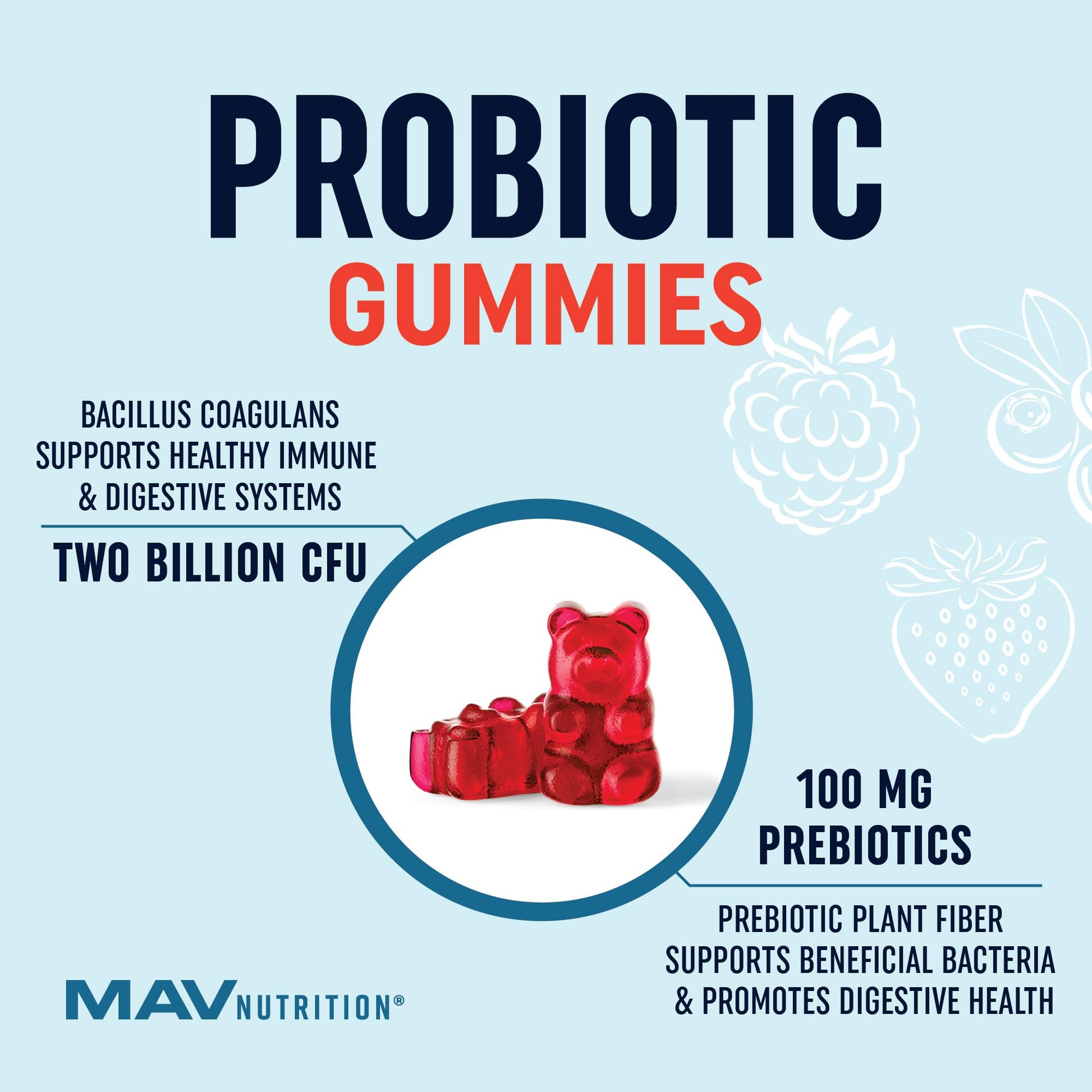 Kids Probiotic Gummies | 2 Billion Probiotics + 100mg Prebiotic Fiber for Immune & Digestion Support | Low Sugar Per Serving | For Children Ages 2+ | Gluten-Free, - PrimeBioHealth - canada supplements