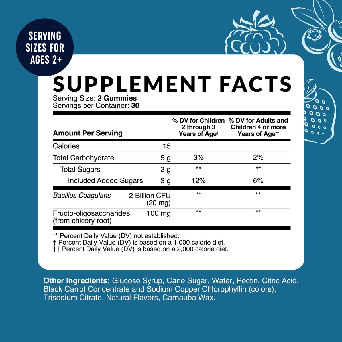 Kids Probiotic Gummies | 2 Billion Probiotics + 100mg Prebiotic Fiber for Immune & Digestion Support | Low Sugar Per Serving | For Children Ages 2+ | Gluten-Free, - PrimeBioHealth - canada supplements