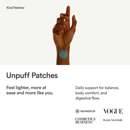 Kind Patches Unpuff Patches with Dandelion Root, Fennel, Artichoke, Ginger, and Turmeric Extract - Vegan - 30 Count - PrimeBioHealth - canada supplements