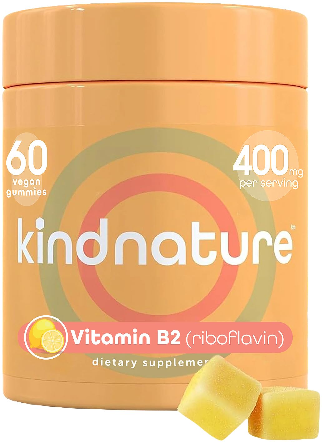 kindnature Vitamin B2 Gummies - Riboflavin 400mg Supplement for Kids & Adults - Non-GMO, Soy & Gluten-Free - PrimeBioHealth - canada supplements