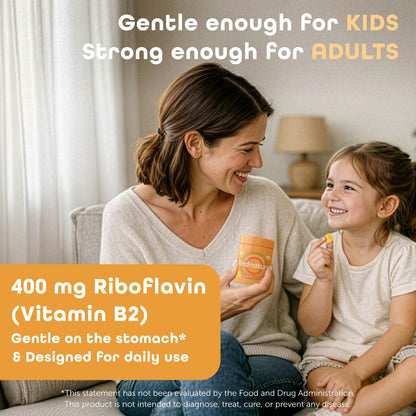 kindnature Vitamin B2 Gummies - Riboflavin 400mg Supplement for Kids & Adults - Non-GMO, Soy & Gluten-Free, Vegan Chewable Gummies (30 Day Supply) (2) - PrimeBioHealth - canada supplements