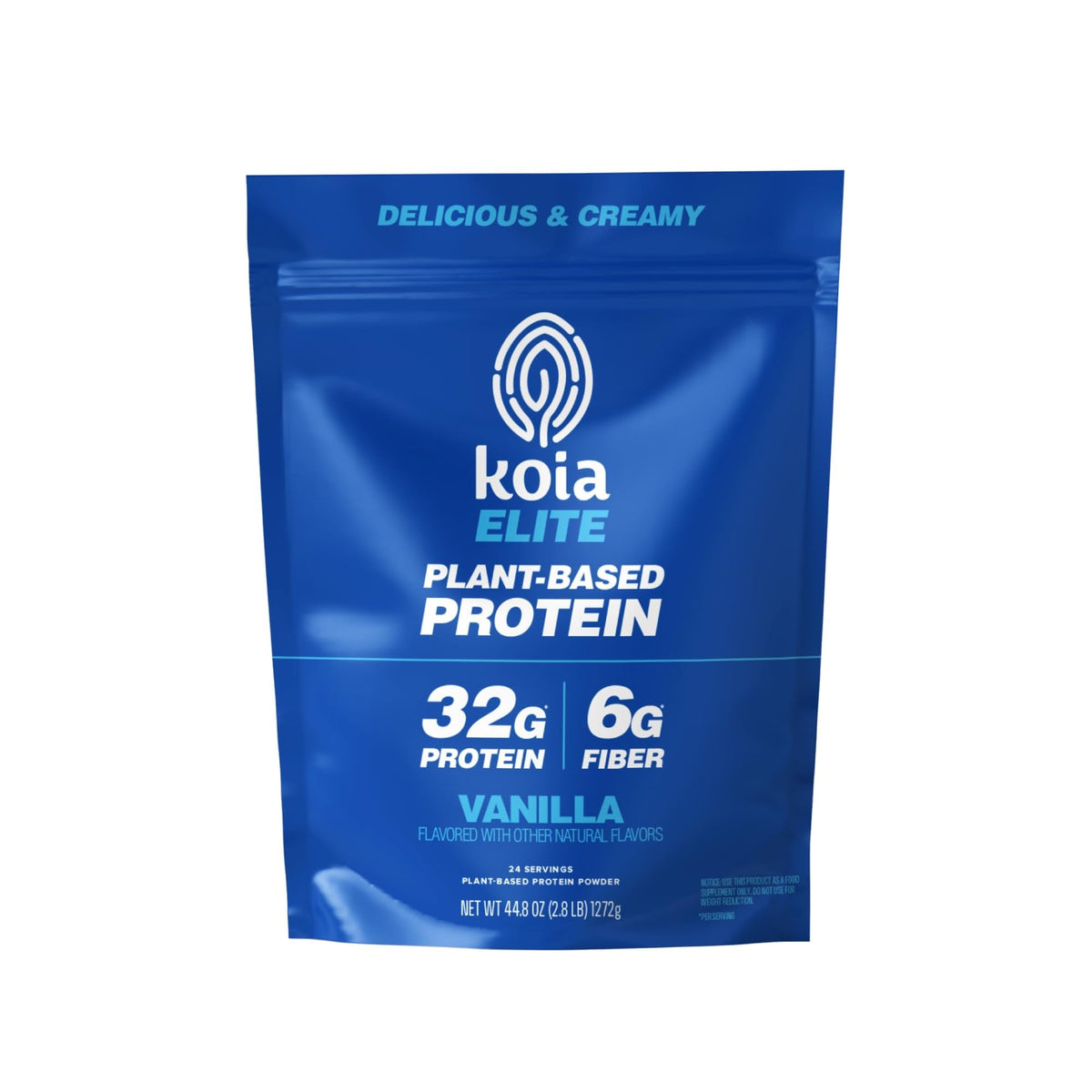 Koia Plant Based Protein Elite Powder, Vanilla, 32g Protein, 4g Sugar, 6g Prebiotic Fiber, Pre & Post Workout, 21 Vitamins & Minerals, Dairy-Free, Gluten-Free, Non-GMO, 24 Servings, 44.8 Oz - PrimeBioHealth - canada supplements