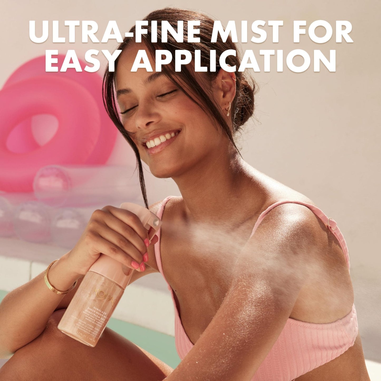 Kopari Rose Gold Sunglaze Sheer Body Mist Sunscreen SPF 42, Infused with Shimmering Body Oil, Hydrating Mist, Hydrates - PrimeBioHealth - canada supplements