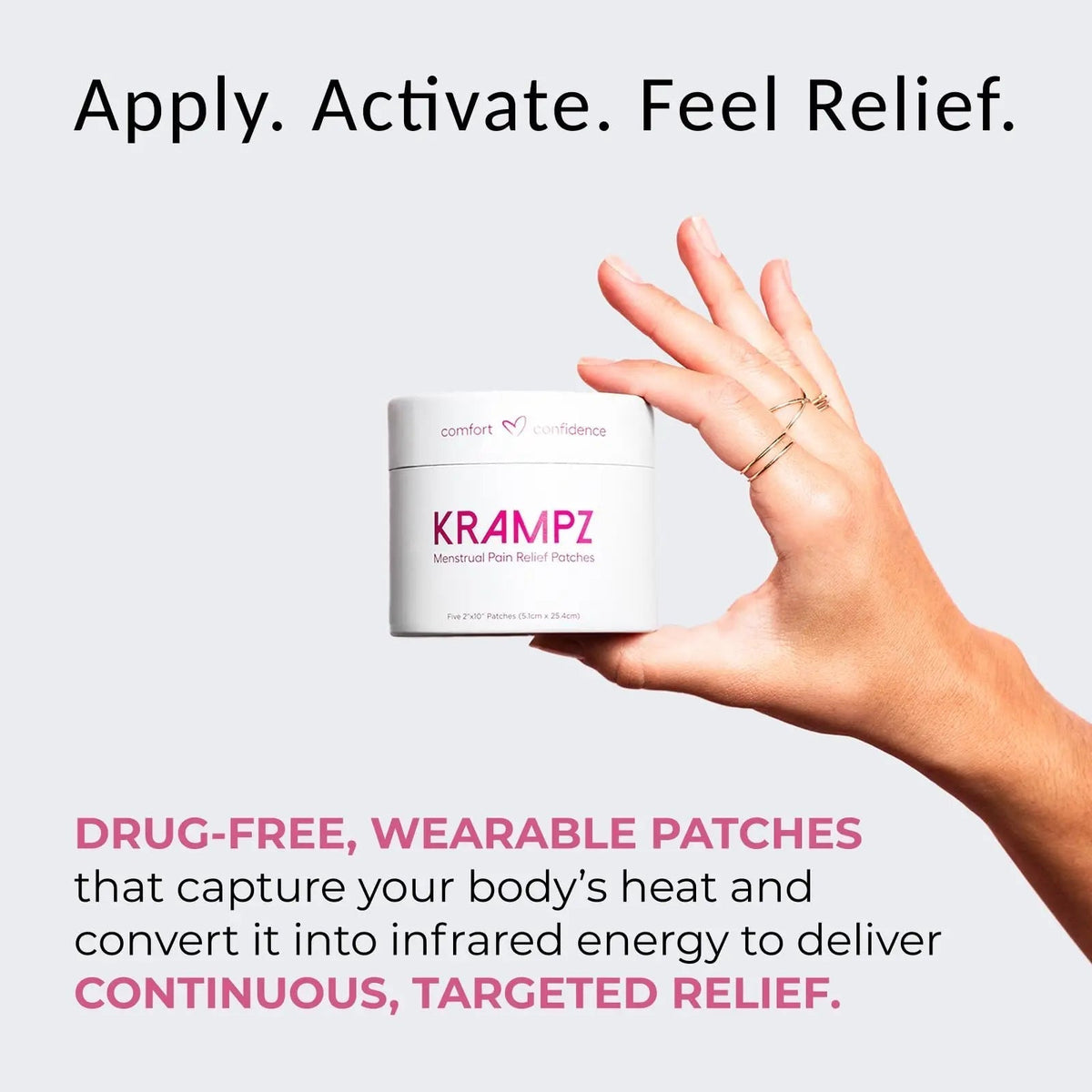 Krampz Menstrual Pain Relief Patches, Period Wellness, and Discomfort Support for Women, Style 118 - PrimeBioHealth - canada supplements