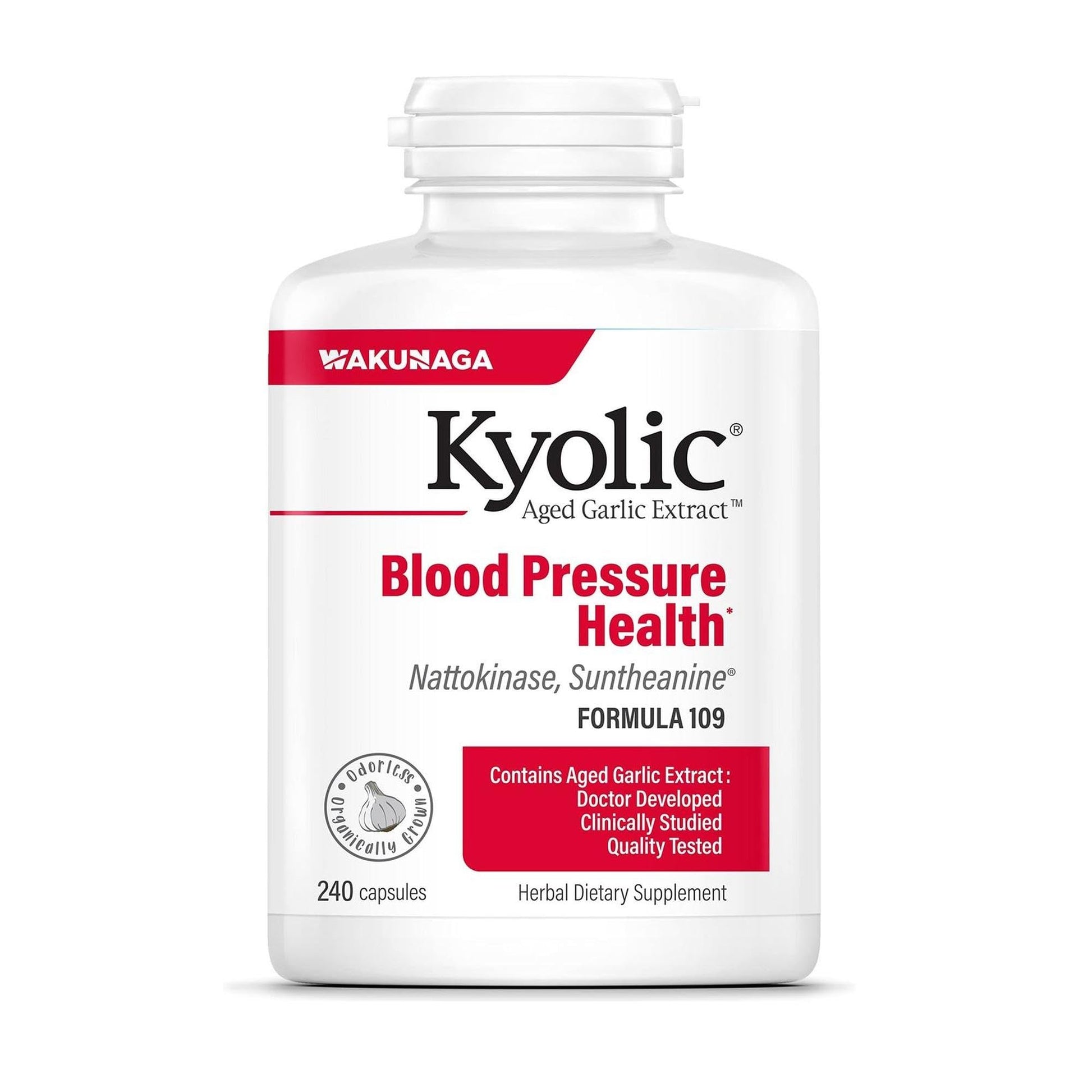 Kyolic Aged Garlic Extract Formula 109, Blood Pressure Health*, 240 Capsules - PrimeBioHealth - canada supplements