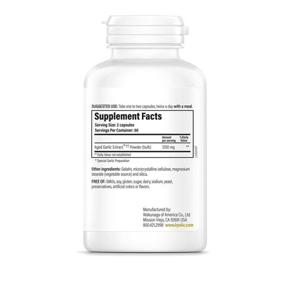 Kyolic Aged Garlic Extract Formula 200, Cardiovascular & Immune*, Reserve, 120 Capsules - PrimeBioHealth - canada supplements