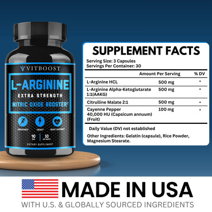 L Arginine Capsules with L-Citrulline 1500mg - Nitric Oxide Booster for Stamina, Muscle, Energy & Vascularity - L-Arginine and Essential Amino Supplement for Extra Strength - PrimeBioHealth - canada supplements