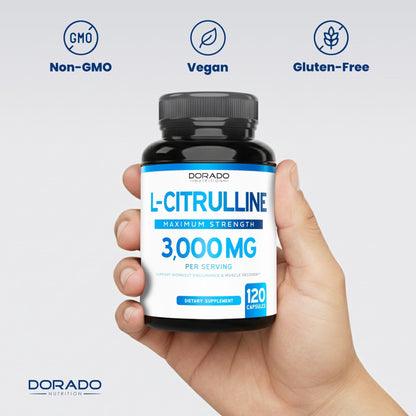 L Citrulline 3000mg Supplement (120 Capsules) Support L Arginine & Nitric Oxide Pills - L-Citrulline For Men & Women - Muscle Recovery & Pump Supplement - 3rd Party Tested - PrimeBioHealth - canada supplements