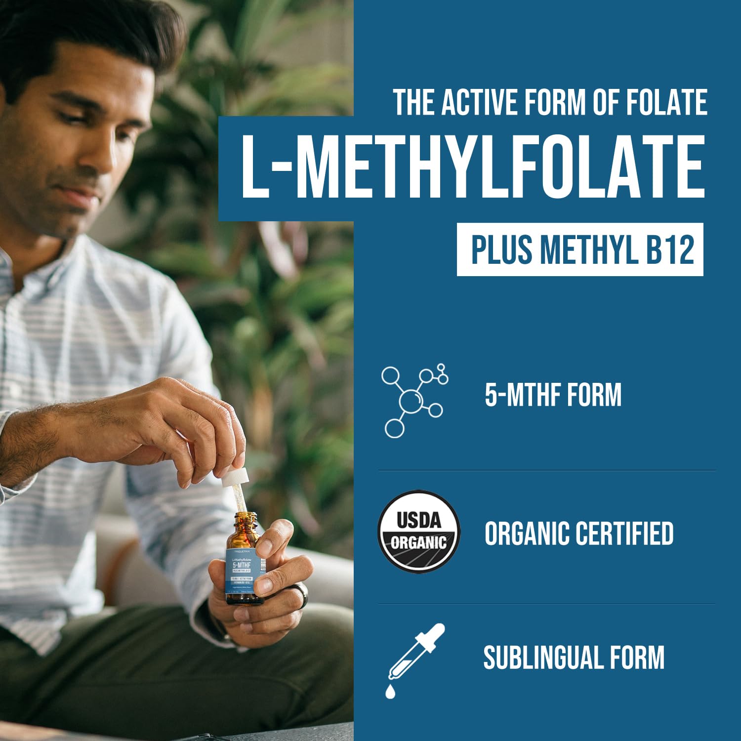 L Methyl Folate 15mg Plus Methyl B12 Cofactor – Organic Berry Flavor, High Potency Liquid Sublingual Active 5-MTHF Form - Supports Mood, Methylation - PrimeBioHealth - canada supplements