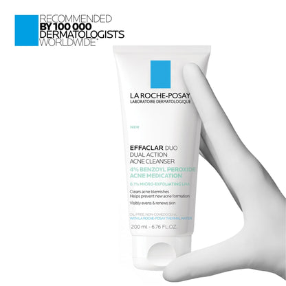 La Roche-Posay Effaclar Dual Acne Face Wash With 4% Benzoyl Peroxide & LHA Exfoliant - PrimeBioHealth - canada supplements