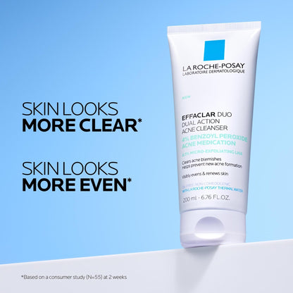 La Roche-Posay Effaclar Dual Acne Face Wash With 4% Benzoyl Peroxide & LHA Exfoliant - PrimeBioHealth - canada supplements