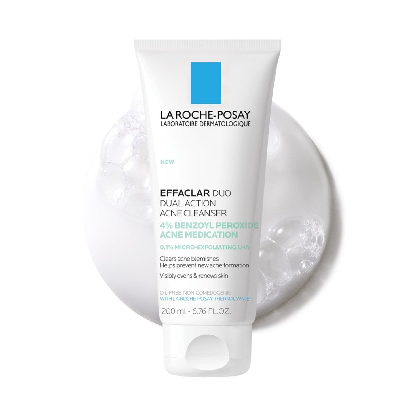 La Roche-Posay Effaclar Dual Acne Face Wash With 4% Benzoyl Peroxide & LHA Exfoliant - PrimeBioHealth - canada supplements