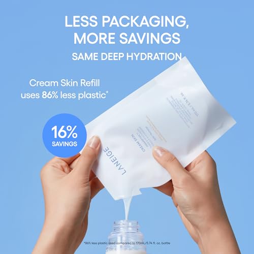 LANEIGE Cream Skin Toner & Moisturizer Mini: Lightweight Refillable Korean Milky Toner with Ceramide - PrimeBioHealth - canada supplements