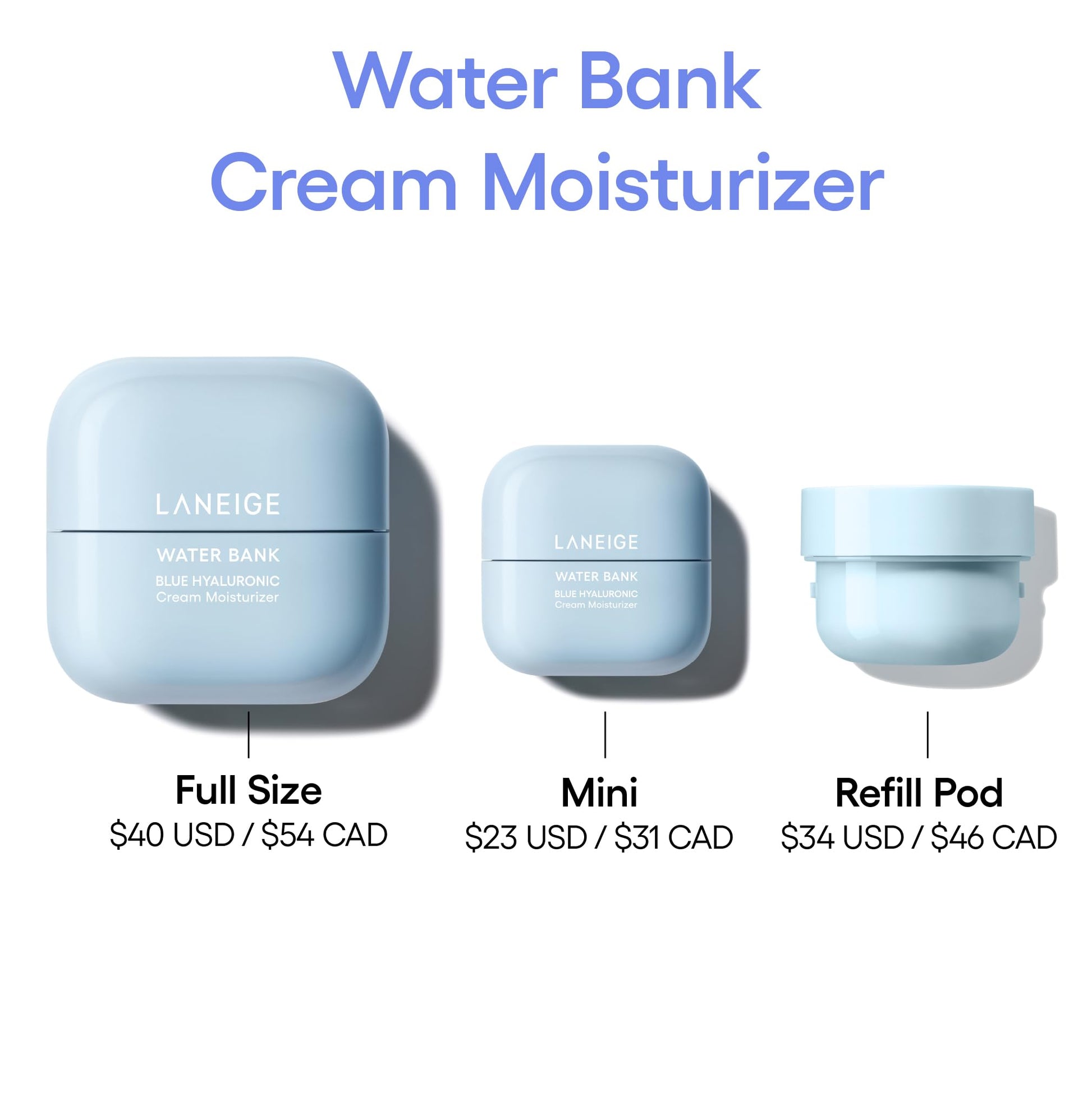 LANEIGE Water Bank Blue Hyaluronic Cream Moisturizer: Hydrating Korean Face Cream with Squalane & Ceramide - PrimeBioHealth - canada supplements