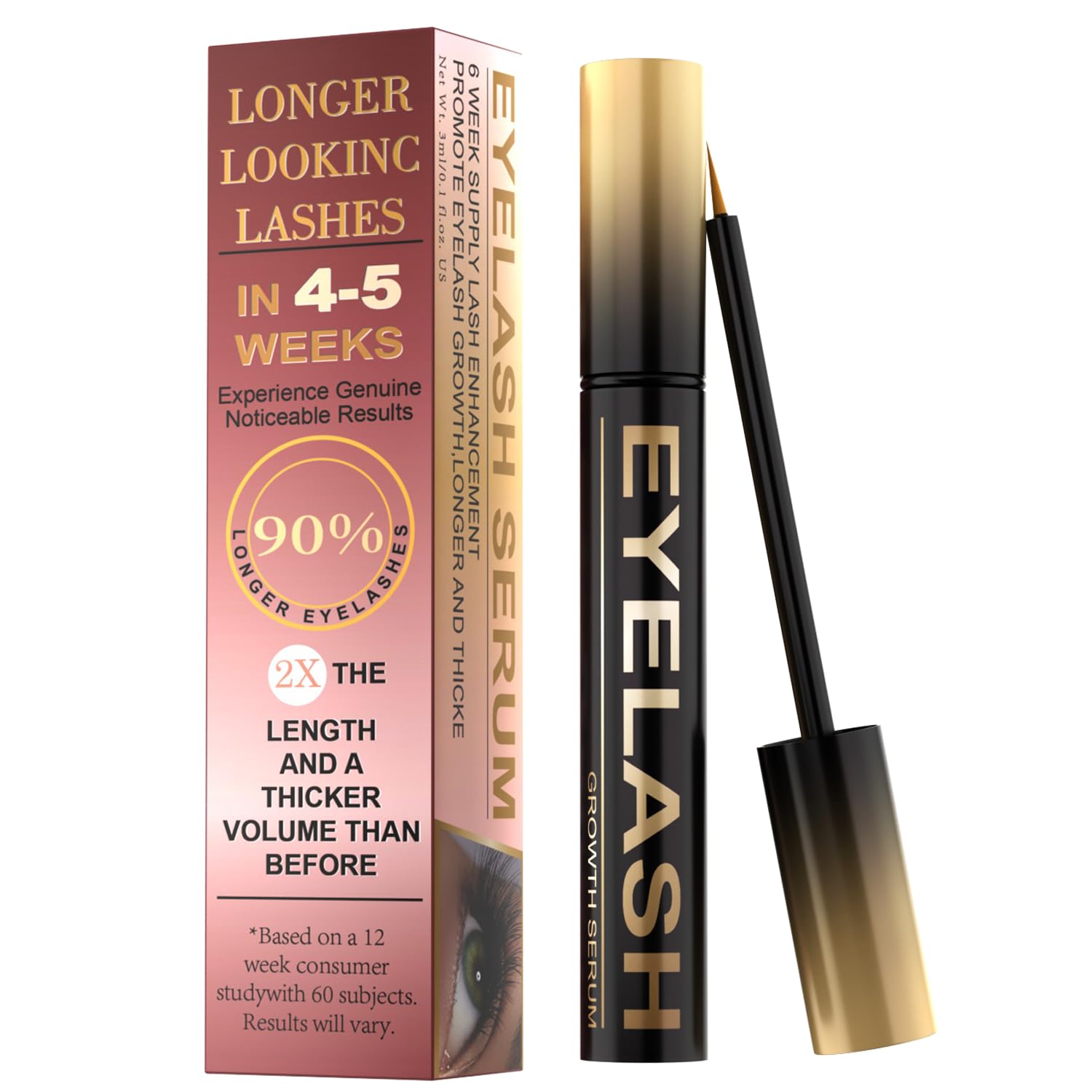 Lash Serum for Eyelash Growth, Premium Lash Enhancing Serum with Advanced Formula Volumizing Longer Fuller - PrimeBioHealth - canada supplements