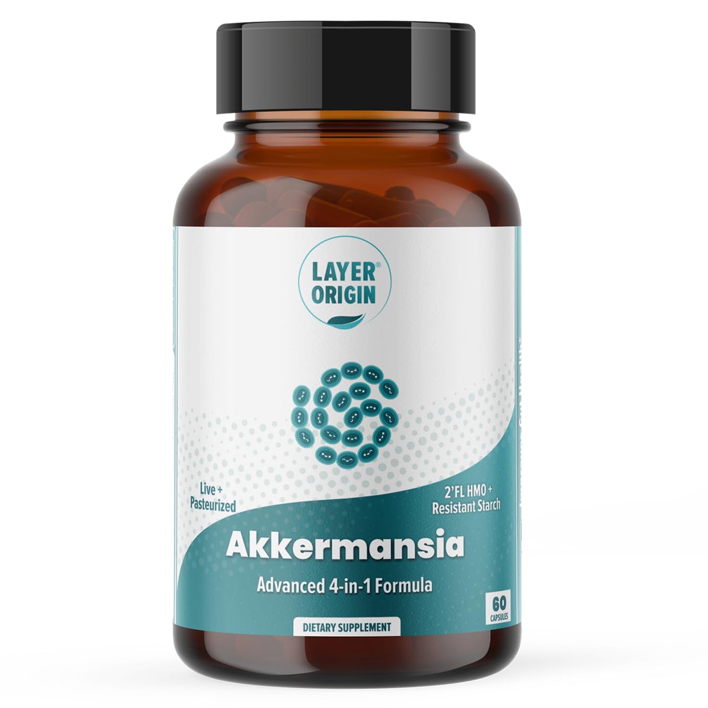 Layer Origin Akkermansia muciniphila Probiotic, with Both Live + Pasteurized Akkermansia and PureHMO Prebiotic, Validated Strain, Updated 4-in-1 Formula - PrimeBioHealth - canada supplements