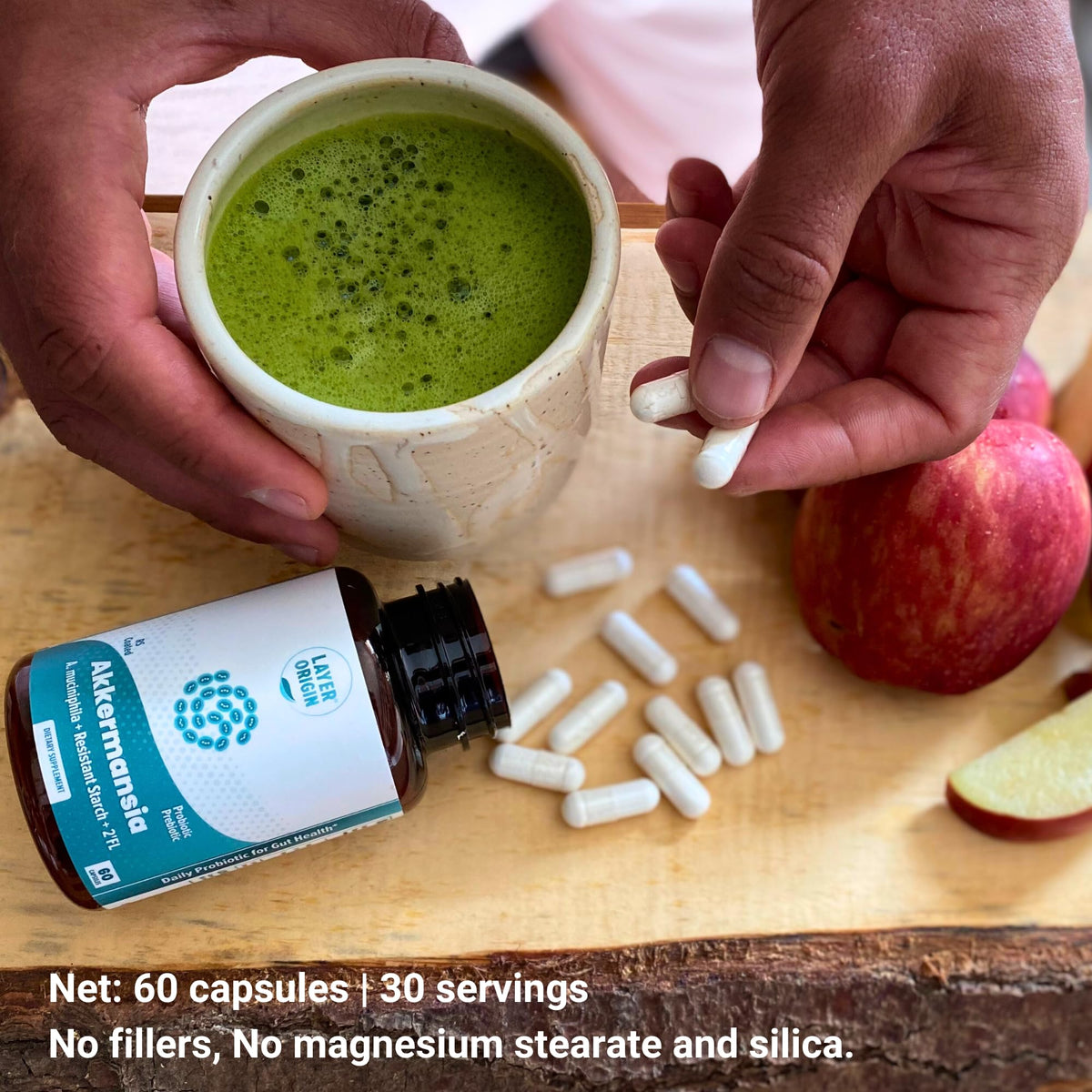 Layer Origin Akkermansia muciniphila Probiotic, with Both Live + Pasteurized Akkermansia and PureHMO Prebiotic, Validated Strain, Updated 4-in-1 Formula - PrimeBioHealth - canada supplements