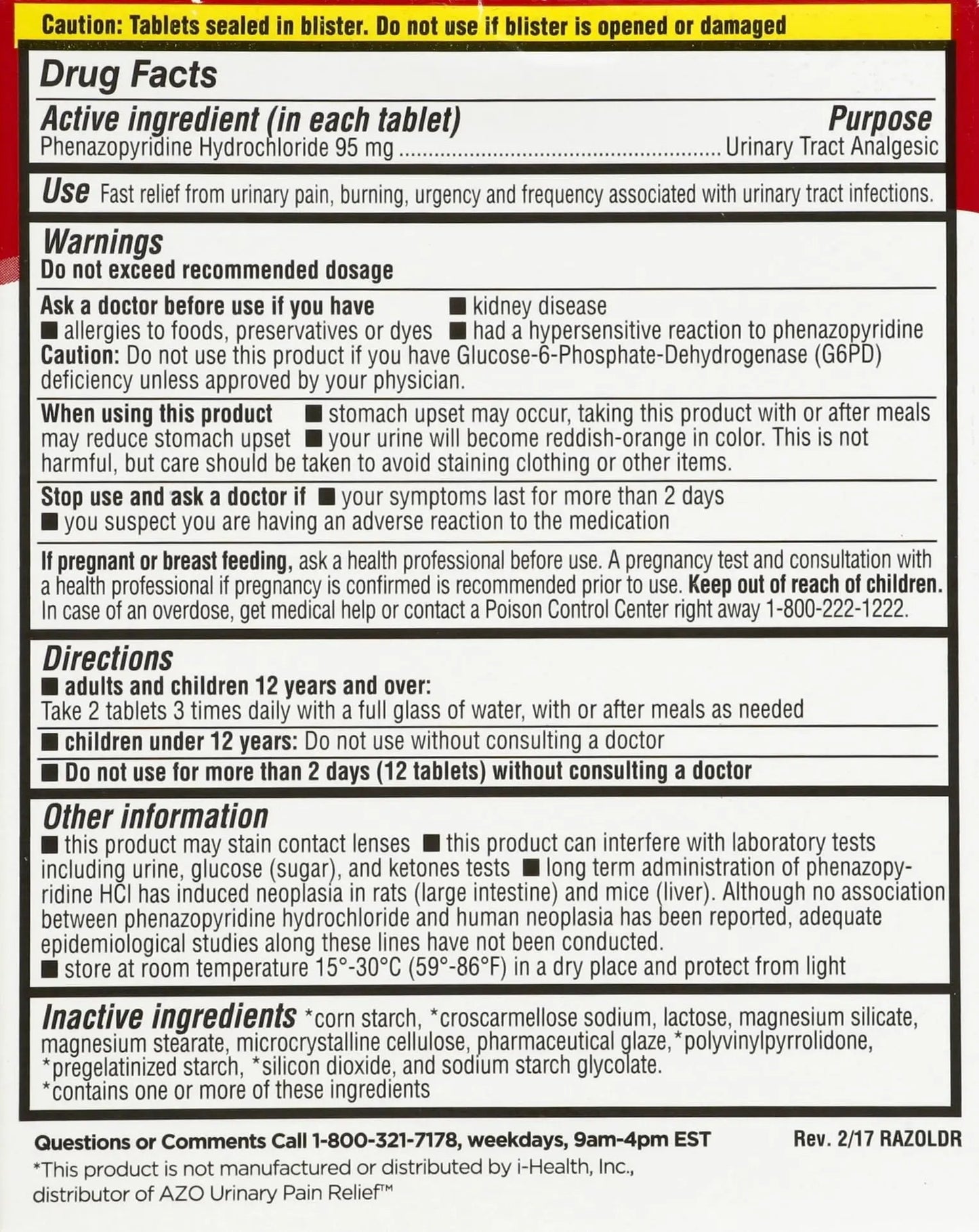 Leader Urinary Pain Relief Maximum Strength, Urinary Tract Analgesic, Relieves Burning and Urgency, Phenazopyridine Hydrochloride 95 mg, for Adults, Both Men & Women, 30 Tablets - PrimeBioHealth - canada supplements