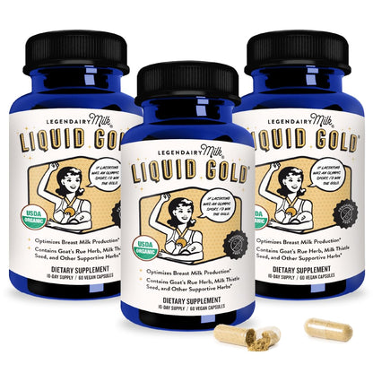 Legendairy Milk Liquid Gold Lactation Support | Lactation Supplement with Organic Goats Rue, Milk Thistle, Shatavari, Fennel, Alfalfa & Anise - PrimeBioHealth - canada supplements