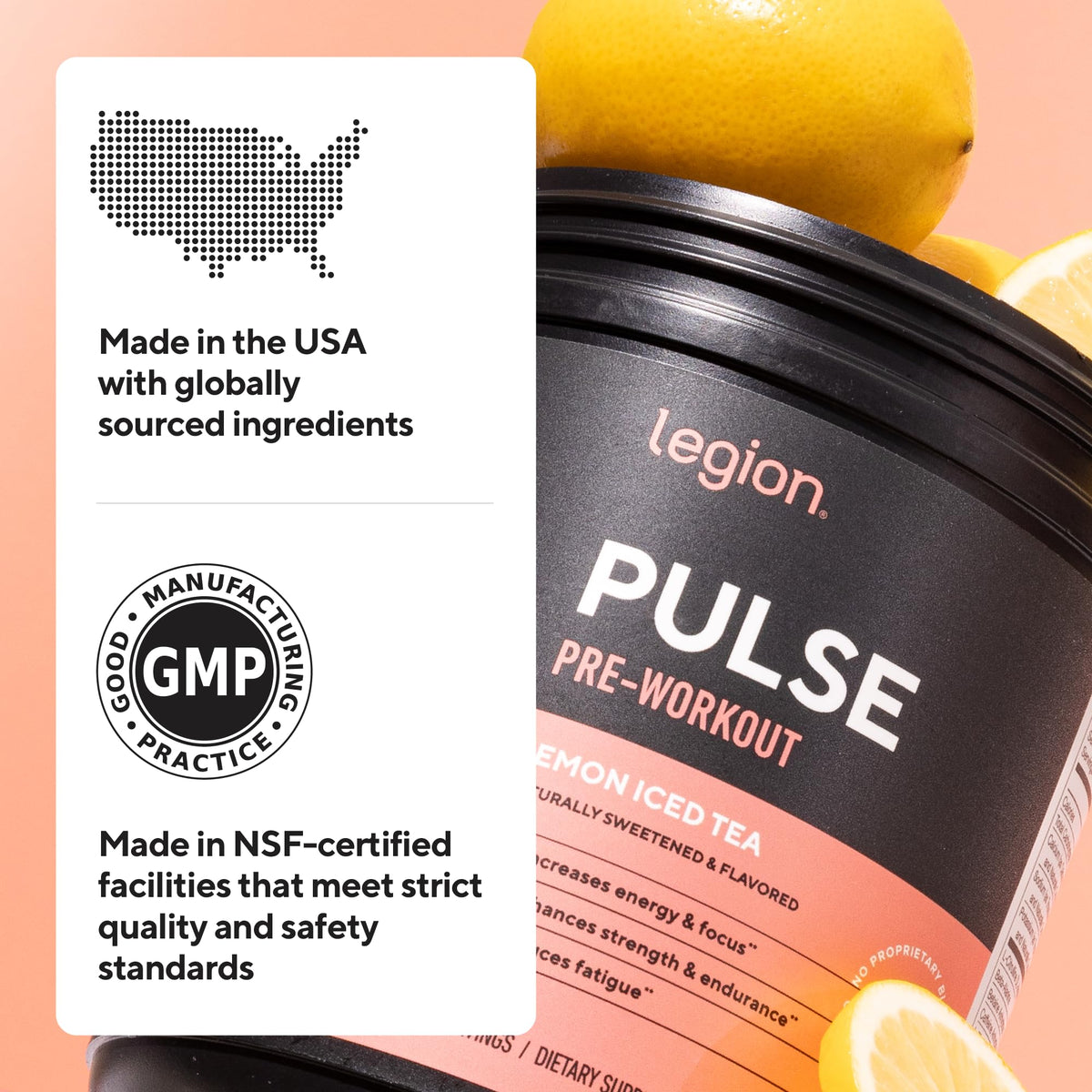 LEGION Pulse Pre Workout Supplement - All Natural Nitric Oxide Preworkout Drink to Boost Energy, Creatine Free, Naturally Sweetened, - PrimeBioHealth - canada supplements