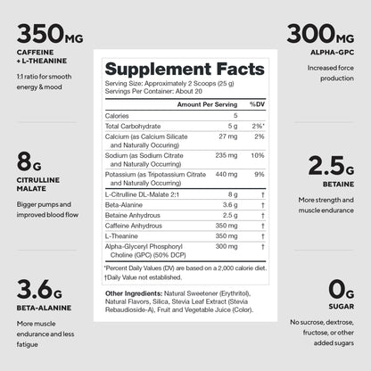 LEGION Pulse Pre Workout Supplement - All Natural Nitric Oxide Preworkout Drink to Boost Energy, Creatine Free, Naturally Sweetened, - PrimeBioHealth - canada supplements