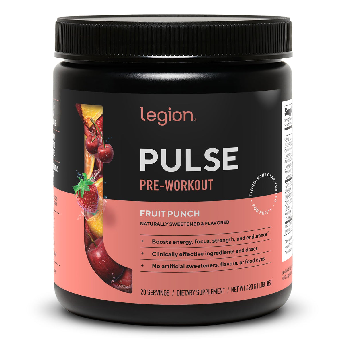 LEGION Pulse Pre Workout Supplement - All Natural Nitric Oxide Preworkout Drink to Boost Energy, Creatine Free, Naturally Sweetened, - PrimeBioHealth - canada supplements