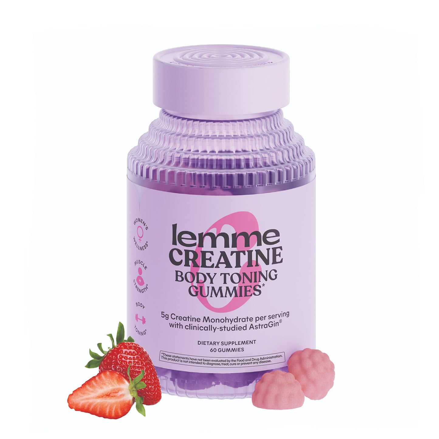Lemme Creatine Monohydrate Gummies for Women and Men, 5g Dose to Support Lean Muscle, Strength, Recovery, Cognitive Health, w/Ginseng for Absorption - PrimeBioHealth - canada supplements