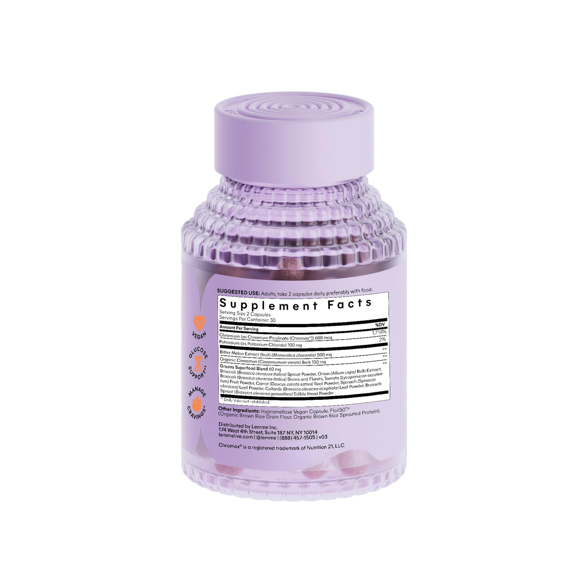 Lemme Curb Cravings, Improve Carb Metabolism, Support Weight Management w/Clinically Studied Chromium Picolinate, Bitter Melon, Ceylon Cinnamon - PrimeBioHealth - canada supplements