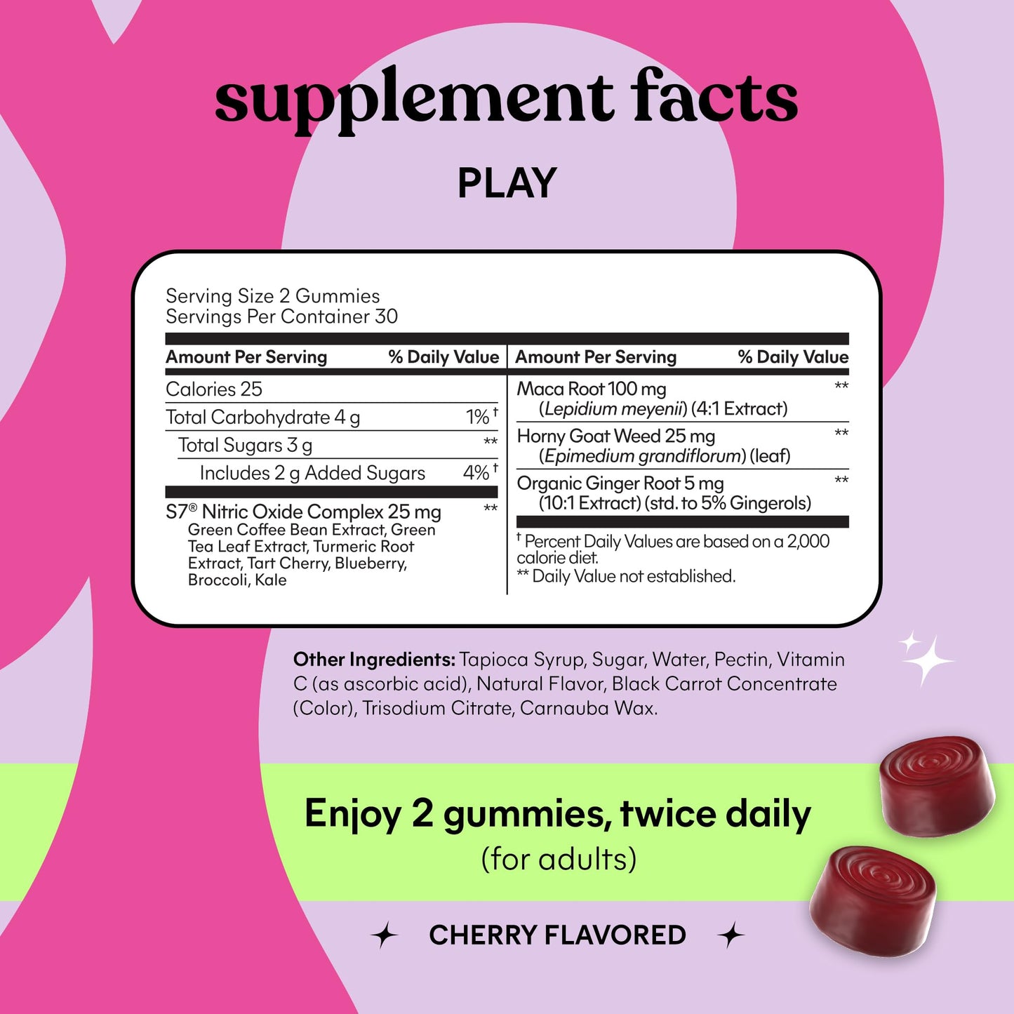 Lemme Play Daily Intimacy Gummies for Women and Men w/Clinically-Studied S7 Nitric Oxide Complex for Healthy Blood Flow - PrimeBioHealth - canada supplements