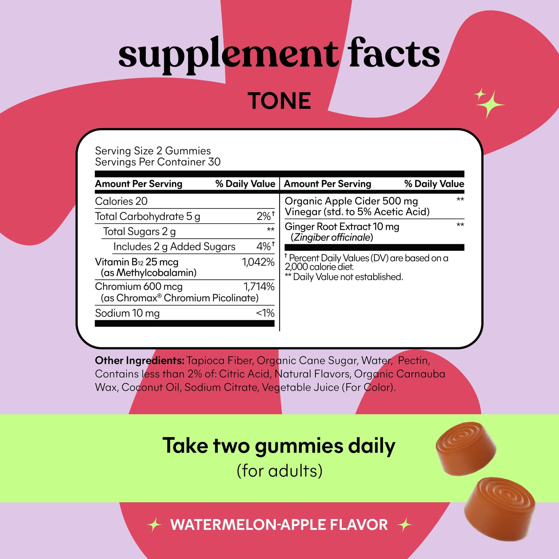 Lemme Tone Metabolism Gummies, Apple Cider Vinegar, Clinically Studied Chromium, B12, Ginger Root Extract, Promote Lean Body Mass - PrimeBioHealth - canada supplements
