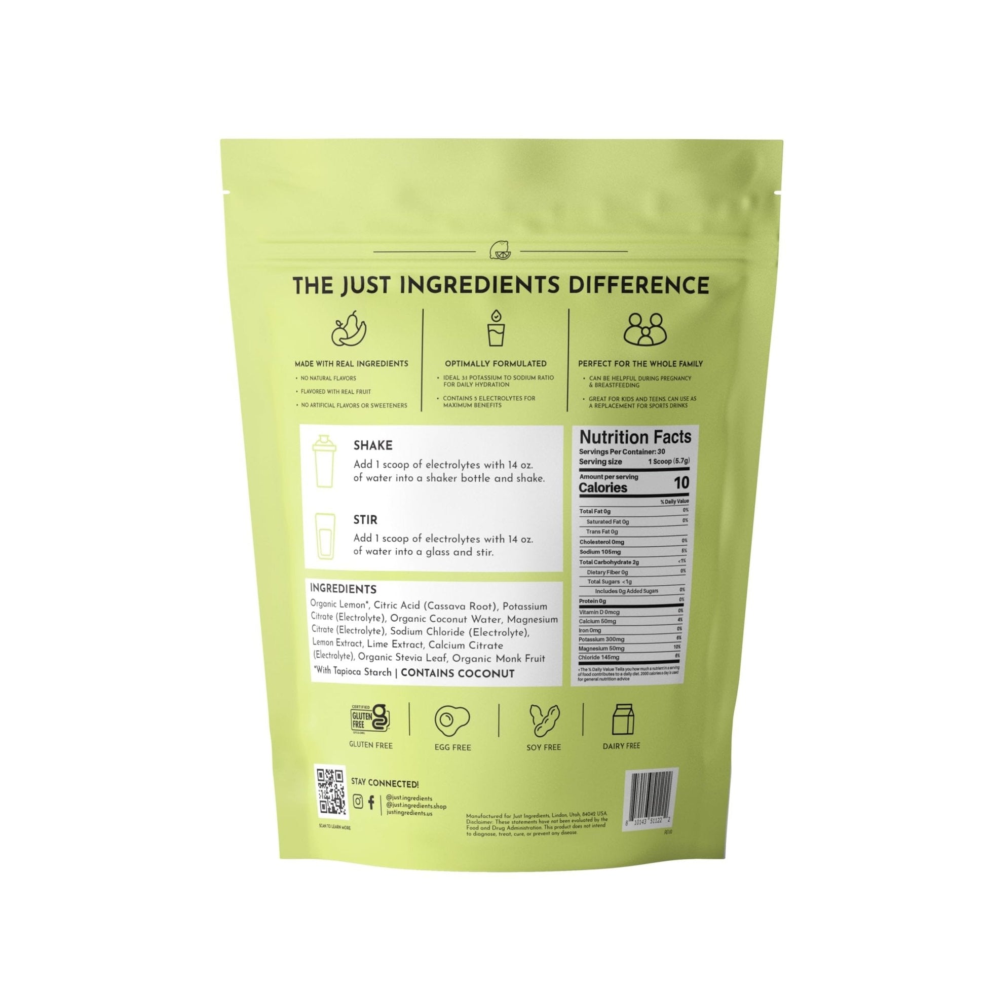 Lemon Lime Electrolytes – 30‑Serving Hydration Drink Mix with Coconut Water, Sea Salt, and Trace Minerals – Supports Energy, Recovery, and Electrolyte Balance* - PrimeBioHealth - canada supplements