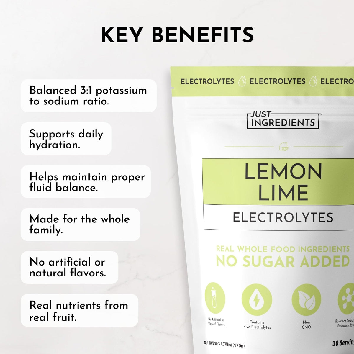 Lemon Lime Electrolytes – 30‑Serving Hydration Drink Mix with Coconut Water, Sea Salt, and Trace Minerals – Supports Energy, Recovery, and Electrolyte Balance* - PrimeBioHealth - canada supplements