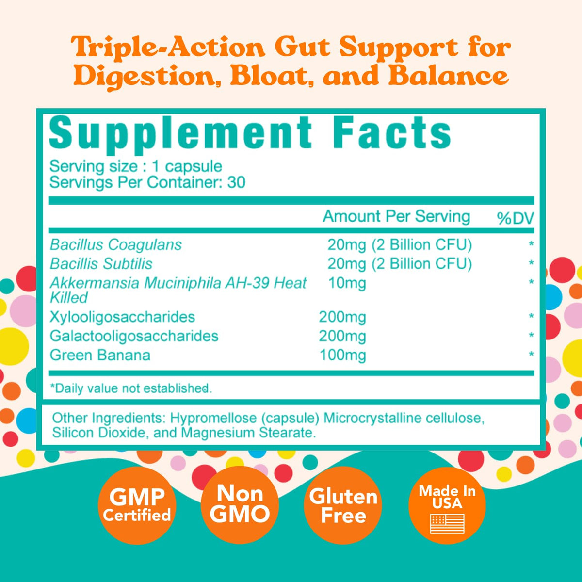Let Loose Daily Tribiotic Pills - Probiotics, Prebiotics, and Postbiotics to Feed Your Microbiome and Support Smooth Daily Digestion, Gut Health, - PrimeBioHealth - canada supplements